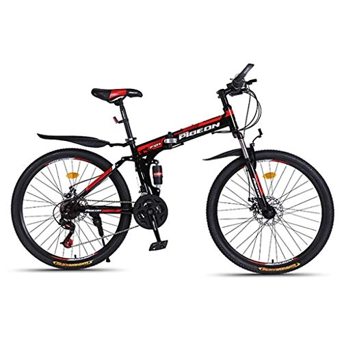Plegables : Bicicleta de montaña Mountainbike 26" plegable bicicletas de montaña de 27 plazos de envío mujeres / hombres MTB de acero al carbono de peso ligero bastidor de suspensión completa del disco de freno