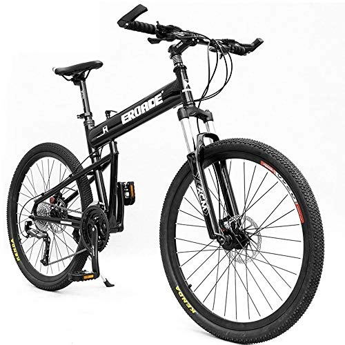 Plegables : Bicicleta de montaña Plegable Bicicleta de aleacin de Aluminio Frenos de Disco de Aceite Wagon Racing Speed Bicicleta de montaña Bicicleta de Estudiante 24 Pulgadas 27 Velocidad Adulto