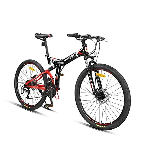 Plegables : Bicicleta de montaña Plegable Cambio de Bicicleta Absorcin de Doble Choque Cola Suave Off-Road Estudiante Racing Hombre Adulto 26 Pulgadas
