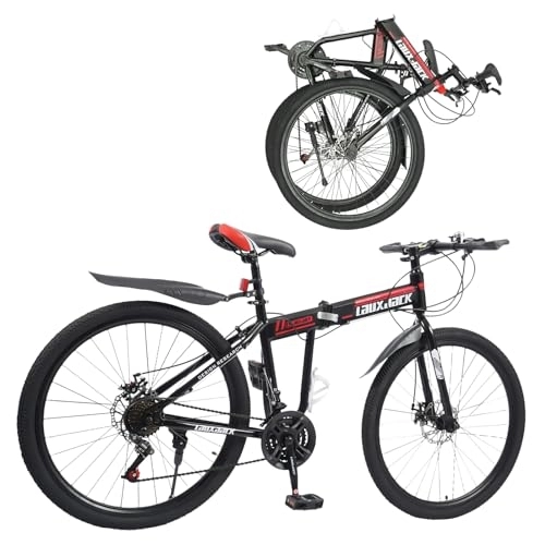 Plegables : Bicicleta de montaña plegable de 26 pulgadas, 21 velocidades, altura ajustable, bicicleta plegable con suspensión completa, bicicleta deportiva personal, equitación para adultos, bicicleta ligera para