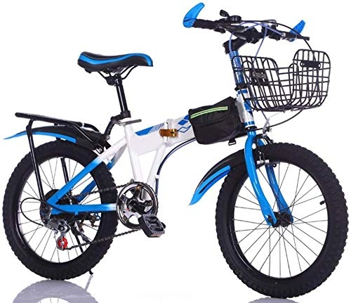 Plegables : Bicicleta de montaña plegable de acero al carbono de alta velocidad 20 pulgadas de velocidad variable de doble disco freno deportes al aire libre bicicleta
