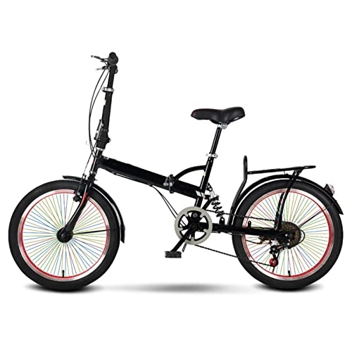 Plegables : Bicicleta Plegable, Bicicleta Ciudad Bicicleta de Cercanías Plegable Bicicleta de Choque de Velocidad Variable de Velocidad única de 20 Pulgadas Bicicleta Plegable Portátil Estudiante Adulto Unisex