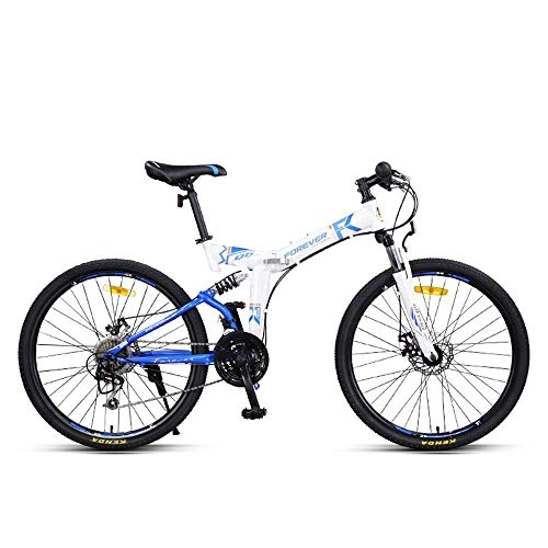 Plegables : Bicicleta Plegable Bicicleta de montaña Velocidad Doble absorcin de Choque Cola Suave Adulto Bicicleta ordinaria 24 Velocidad