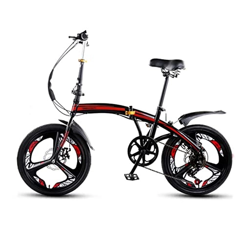 Plegables : Bicicleta Plegable, bicicleta Plegable de Ciudad Bicicleta Ligera y Cómoda de 20 Pulgadas Bicicleta de Carretera de Acero con Alto Contenido de Carbono Frenos de Doble Disco Bicicleta Unisex Plegable