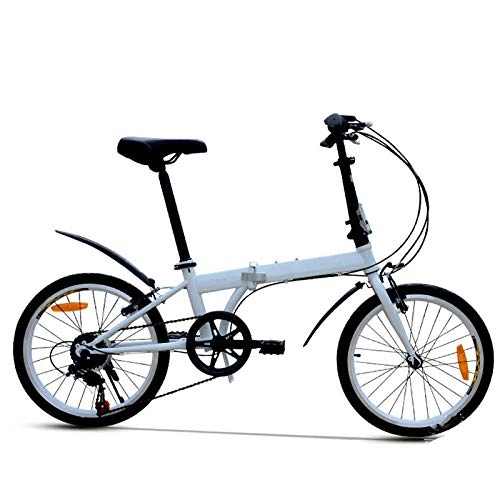 Plegables : Bicicleta plegable Comooc para adultos y mujeres de 20 pulgadas, bicicleta de montaña, plegable, plegable, para nios, color blanco