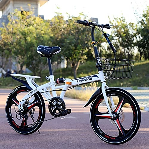 Plegables : Bicicleta Plegable De 16 / 20 Plegables PortáTiles con Frenos De Disco Bicicleta De MontañA Compacta para Ciudad, Bicicleta Plegable para Adultos, Hombres Y Mujeres, Adolescentes