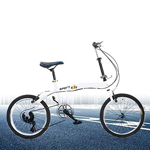 Plegables : Bicicleta plegable de 20 pulgadas, 7 velocidades, portátil, cruiser para hombres, niños, niñas y mujeres