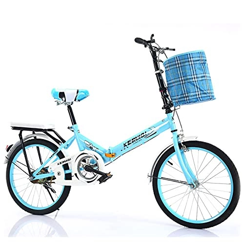 Plegables : Bicicleta Plegable De 20 Pulgadas Bicicleta Ligera con Marco Plegable, Neumáticos para Viajeros Urbanos De Carretera Bicicleta De Ocio De Alta Resistencia