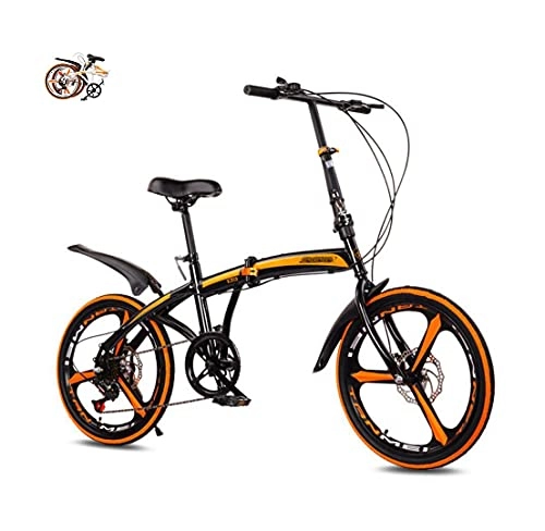 Plegables : Bicicleta Plegable de 20 Pulgadas, Velocidad Variable, Freno de Disco Doble, Bicicleta para Mujeres Adultas, Unisex, aleación de Aluminio, Ciudad, Camino cómodo (Color:Blcak B, Size:Airplane)