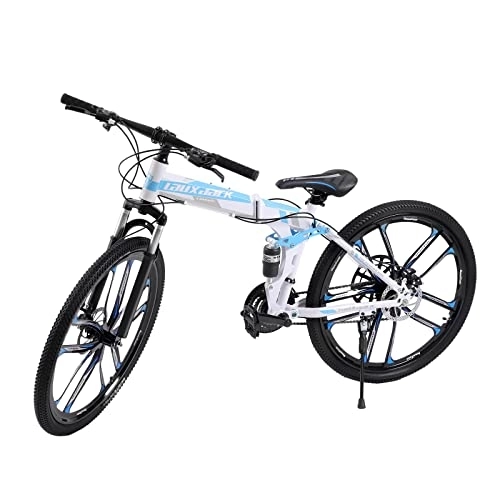 Plegables : Bicicleta plegable de 26 pulgadas, bicicleta de montaña, bicicleta plegable de 21 velocidades, bicicleta de montaña para adultos, capacidad de carga de 130 kg, marco aislante, la altura del asiento se