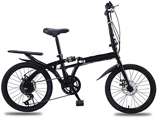 Plegables : Bicicleta plegable de montaña de la bicicleta de velocidad variable de 16 pulgadas Estudiante Adulto Aire libre Deporte de ciclo ultra ligero plegable portátil de bicicletas Hombres Mujeres peso liger