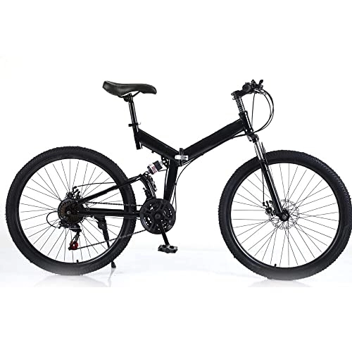 Plegables : Bicicleta plegable de montaña para adultos de 26 pulgadas para mujer hombre adulto bicicleta de montaña ajustable 21 velocidades