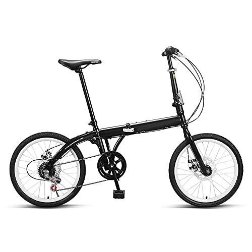 Plegables : Bicicleta Plegable para Adultos, 20 pulgadas, Bicicleta de montaña prémium para niños, niñas, hombres y mujeres, Bicicleta de montaña portátil ultraligera / Black / 6 speed / 20inch
