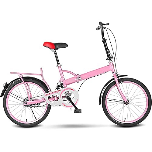Plegables : Bicicleta Plegable Para Adultos, Bicicleta De Montaña De 20 Pulgadas, Velocidad, Unisex Adulto, Mujer Mountain Bike / Pink / 20inch