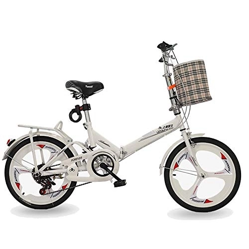 Plegables : Bicicleta plegable plegable de bicicleta de 20 pulgadas, bicicleta plegable que absorbe los golpes para hombres y mujeres adultos (7 velocidades)