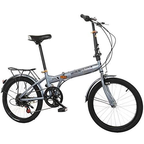 Plegables : Bicicleta Plegable portátil 6 Velocidades, Bicicleta Plegable Urbana 20 Pulgadas Estructura de Acero con Alto Contenido de Carbono / para Estudiante Unisex Adultos A, 20 Inches