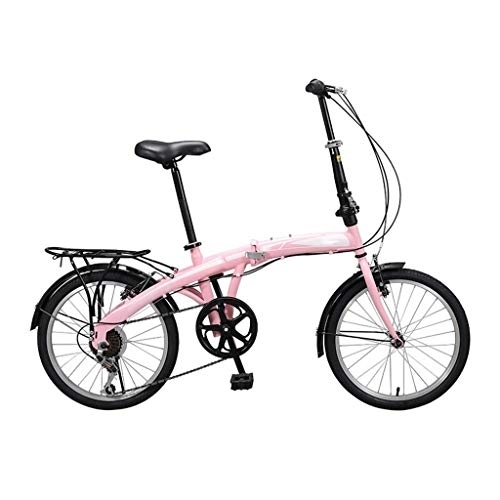 Plegables : Bicicleta Plegable Unisex Bicicleta plegable de hombres y mujeres adultos estudiantes adolescentes Generales niños y niñas de bicicletas 7 Velocidad Leisure City Pequeño coche de la autopista 20 pulga