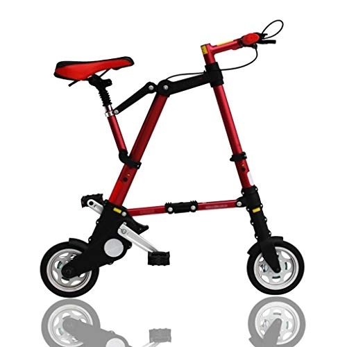 Plegables : Bicicleta Plegable Unisex Bicicletas 18 pulgadas y alta de acero al carbono Rígidas de bicicletas, bicicletas con suspensión delantera del asiento ajustable, Negro absorción de choque Versión