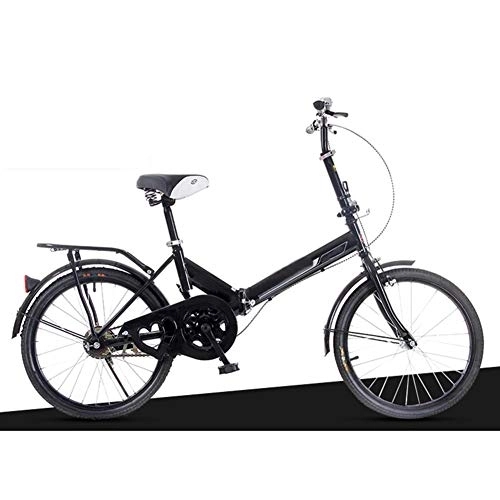 Plegables : Bicicleta Plegable Unisex De 6 Velocidades, Bicicleta Urbana Plegable De Aleacin Ligera Bicicleta Compacta Con Neumtico Antideslizante Y Resistente Al Desgaste Para Adultos Estudiantes Nios, Negro