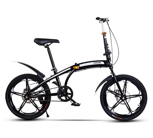 Plegables : Bicicletas de paseo bicicleta de ciudad ligera de 20 pulgadas para montar en la ciudad y desplazamientos, asiento / manillar ajustable, diseño plegable para Capacidad de carga:150 KG, Color:Negro