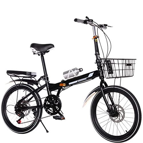 Plegables : Bicicletas Plegables Bicicleta Plegable Ultraligera Bicicleta Plegable Compacta Tándem de Ciudad Frenos de Doble Disco Bicicleta para Adultos Unisex Estudiante al Aire Libre Deporte Ciclismo