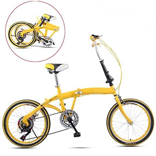 Plegables : Bidetu Bicicleta Plegable Unisex Adulto Aluminio Urban Bici Ligera Estudiante Folding City Bike con Rueda De 20 Pulgadas, Manillar Y Sillin Confort Ajustables, 6 Velocidad, Capacidad