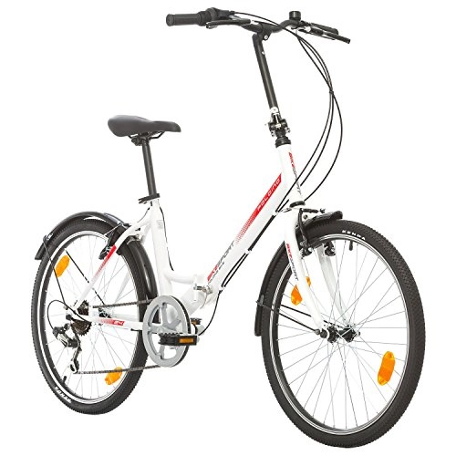 Plegables : BIKE SPORT LIVE ACTIVE Bikesport Folding Bicicleta Plegable Ruedas de 24" Shimano 6 velocidades (Bianca)