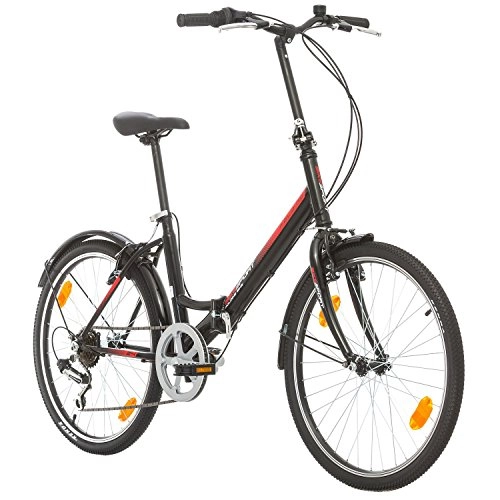 Plegables : BIKE SPORT LIVE ACTIVE Bikesport Folding Bicicleta Plegable Ruedas de 24" Shimano 6 velocidades (Nero)