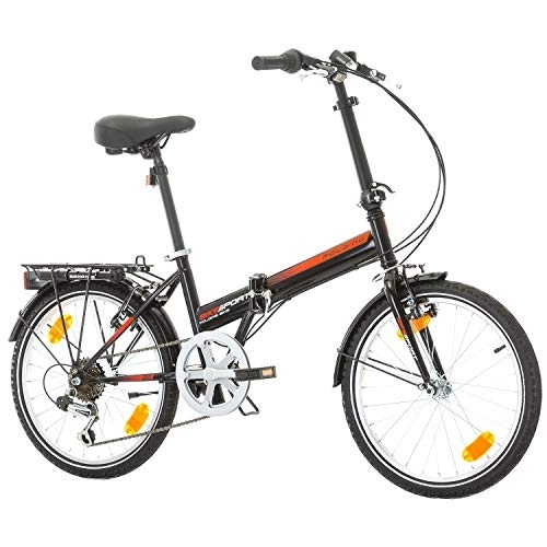 Plegables : Bikesport FOLDING Bicicleta plegable ruedas de 20" Shimano 6 velocidades (Nero)