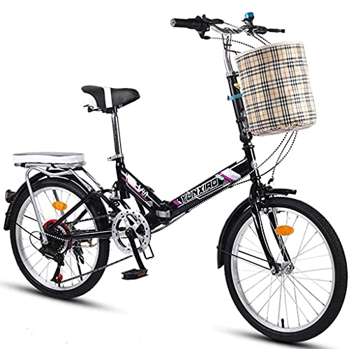 Plegables : CCLLA Bicicleta Plegable Mini Speed ​​Car Freno de Disco Doble Bicicleta Plegable Bicicleta Plegable 20 Pulgadas Hombres y Mujeres Bicicleta Plegable Ligera Bicicleta para Adultos