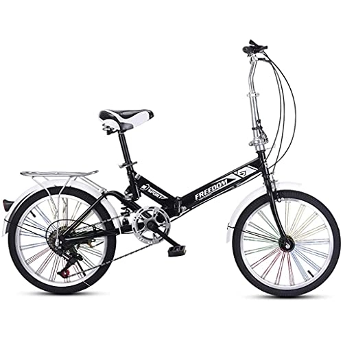 Plegables : CCLLA Bicicletas de montaña Bicicleta Plegable de aleación Ligera de 20 Pulgadas Bicicleta de Velocidad Variable para Uso Urbano, con Rueda Colorida, 13 kg - 20AF06B