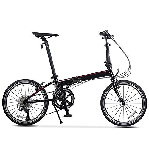 Plegables : CHEZI Light bicycleBicicleta Plegable Hombres y Mujeres Adultos Carretera Bicicleta Plegable de 20 Pulgadas 18 Velocidad