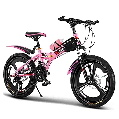 Plegables : CHHD Bicicleta de montaña Plegable para niños y Adultos de 20 / 22 / 24 Pulgadas para Hombres, Mujeres, Antideslizante de 21 velocidades, Adecuada para niños y Adultos Mayores de 10 años