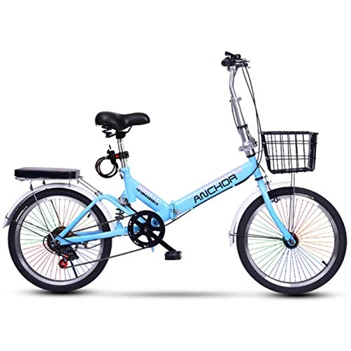 Plegables : CHR 20 Pulgadas De Instalación Gratuita Bicicleta Plegable para Adultos Velocidad Ultraligera Portátil Portátil para Adultos Bicicleta Pequeña De 20 Pulgadas, B-20inch