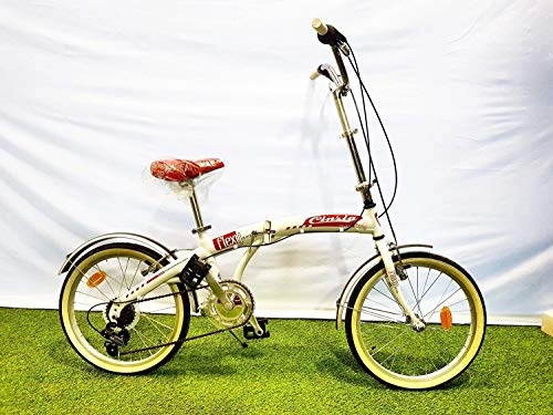 Plegables : CINZIA - Bicicleta Plegable Flexy de 20 Pulgadas, Cambio de 6 V, Color Rojo