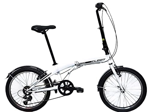 Plegables : CLOOT Bicicleta Plegable Iconic 6v, Rueda 20 Blanca (Talla Unica hasta 1.83)