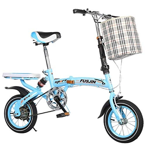 Plegables : Comooc Bicicleta Plegable de 16 Pulgadas, Ligera y fácil de Plegar y fácil de Guardar, Bicicleta para niños, Rueda integrada Princess Bike de una Velocidad