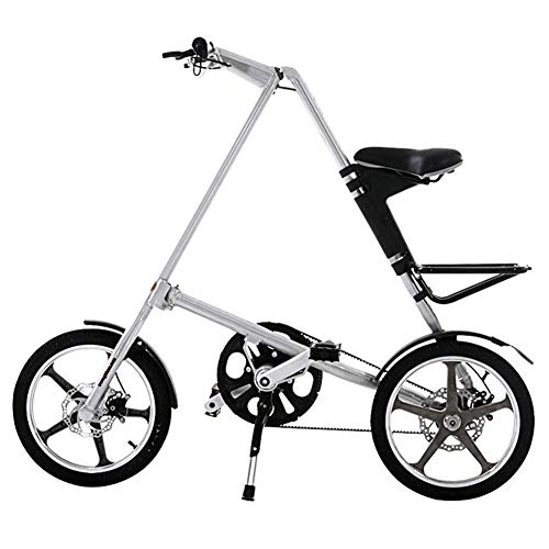 Plegables : D&XQX Bicicleta Plegable de 16 Pulgadas, Ciclismo de cercanías Bicicleta Plegable Estudiante Adulta Mujer Bicicleta de Coche Cuadro de Aluminio Ligero Absorción de Impactos 165x180cm, Blanco