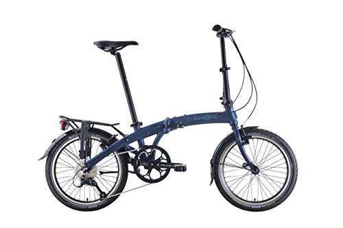 Plegables : DAHON Bicicleta Plegable 9 Speed Mu D9, Azul, 20 Pulgadas