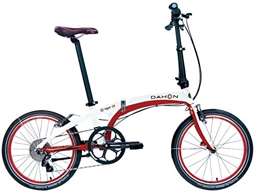 Plegables : Dahon Bicicleta Plegable de Vigor D9 2016 Unisex, Color Blanco / Rojo, M