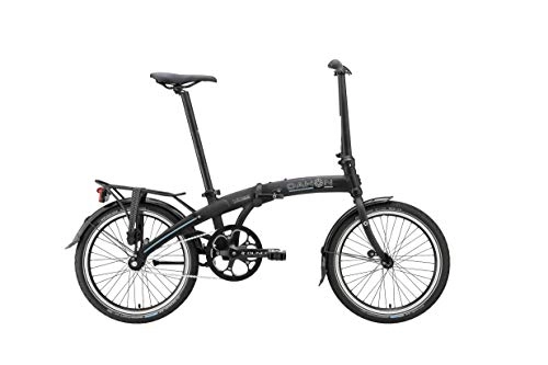 Plegables : DAHON Bicicleta Plegable Mu Uno de una Sola Velocidad, Color Negro, 50, 8 cm