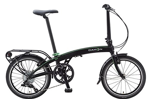 Plegables : Dahon Qix D8-Bicicleta Plegable, Color Negro Mate, 8 V