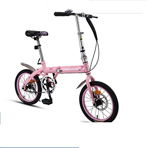 Plegables : DASLING Bicicleta Plegable para Adultos Sra. Ultraligera de 7 velocidades Estudiante de 20 Pulgadas Hombres @ 20 Pulgadas Rosa