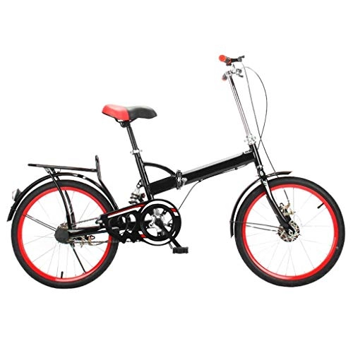 Plegables : DFKDGL - Bicicleta de ciudad para hombre adulto y adulto, con amortiguador de choque portátil, bicicleta plegable de velocidad variable, rueda de 20 pulgadas (color: E)