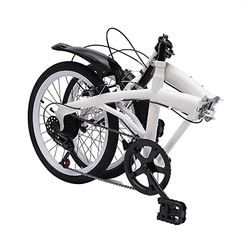 Plegables : DGKLNDSY Bicicleta plegable de 20 pulgadas, con 2 ruedas, 7 velocidades, ajustable, de acero al carbono