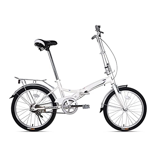 Plegables : DODOBD Bicicleta de Ciudad Plegable 16 / 20 Pulgadas, Tubo Pared Gruesa de Acero con Alto Contenido de Carbono, Peso Ligero Bicicleta para Adultos Estudiante Coche Plegable