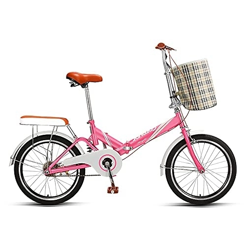 Plegables : DODOBD Bicicleta Plegable 20 Pulgadas, Bicicleta Retro de Ciudad para Trabajo Ligero con Canasta para Automóvil, Marco de Acero al Carbono