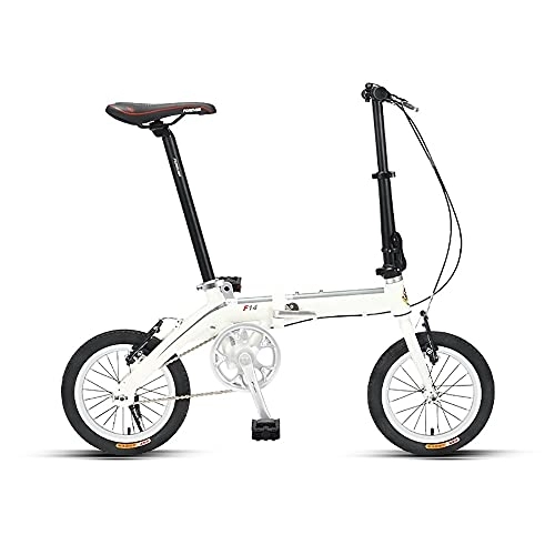 Plegables : DODOBD Bicicleta Plegable de 14 Pulgadas, Estructura de Acero con Alto Contenido de Carbono Adecuado para Adultos Adolescentes Estudiante Bicicletas de Ciudad