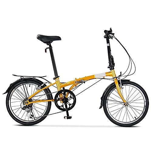 Plegables : DODOBD Bicicleta Plegable de 20 Pulgadas, Bicicleta portátil para Adultos, Cambio de 6 Velocidades con Piñón Libre para Exterior, Sin Herramientas, Fácil de Transportar, Unisex Adulto