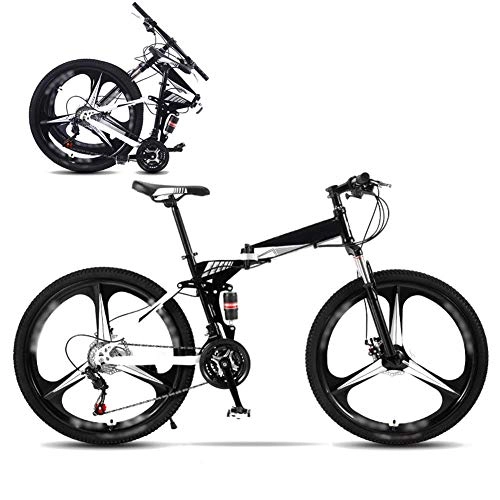 Plegables : DSHUJC Bicicleta Plegable de 26 Pulgadas, Bicicleta de montaña Que Absorbe los Golpes, Bicicleta de Mujer Hombre y Mujer, Bicicleta de Viaje Plegable - Freno de Disco Doble de 27 velocidades